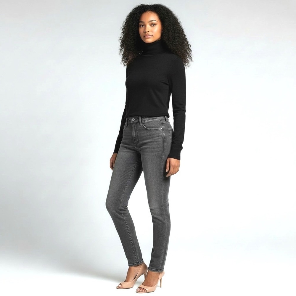 We The Free Skinny Jeans Women 26 Faded Black Excellent High Rise Raw Hem - Picture 13 of 13